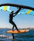 Inflatable Surfing Wing For Kitesurfing Foil Boards, 4m2 Handheld Wind Wing With Window in action on water