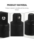 Ultimate Black Sleeve Converter Kit With 4 Sturdy Socket Adapters Perfect For Daily Auto Repair And Modification Plus Tough Impact Wrench Tools That Never Break, black metal adapters