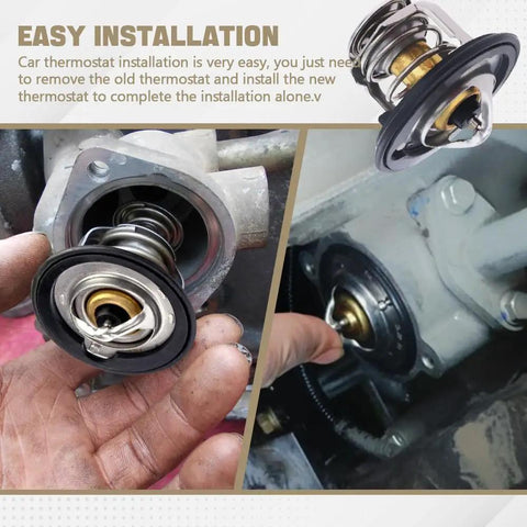 Tight Heavy Duty Automotive Coolant Thermostat Replacement High Performance Engine Temp Control installation process steps.