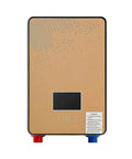 Heavy Duty Electric Tankless Water Heater With Instant Hot Shower Output Digital Touch Panel Wall Mount Design Energy Saving Tech Built Sick And No Sweat Operation showing LED temperature gauge and stylish gold finish.