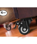 Built Tough 2 Inch Caster Wheels Set Of 4 Locking Swivel Casters With Brake Double Ball Bearing Heavy Duty non marking rubber wheels under shop cart.