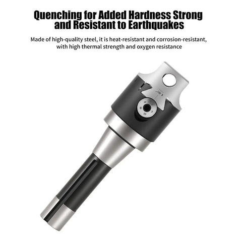 Nine Piece Two Inch Boring Head R8 Shank Tool Set With Half Inch Boring Bar For Machining, Heat Resistant Steel