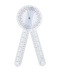 12 Inch 360 Degree Clear Goniometer Protractor For Physical Therapy And Medical Range Of Motion Measurements, Handy Angle Ruler For Clinicians, Students, And Classrooms, clear plastic
