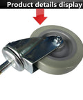 4 Inch Beefy Heavy Duty Swivel Caster Wheel with PU Roller for Furniture and Carts, side view, M11x50mm Stem