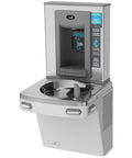 VersaCooler II Combo ADA Electronic Bottle Filler And Filtered Refrigerated Drinking Fountain Includes 8 GPH Lead Free 100 Micron Strainer Greystone Unit.