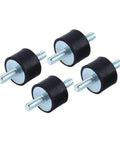 Heavy Duty M4 Rubber Anti Vibration Mounts Pro Grade Shock Absorbers For Air Compressor Pumps and Workshop Gear, set of four pads.