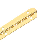 Gold Iron Continuous Piano Hinge 8 Pack Beefy Heavy Duty Cabinet Mounting Hardware With Predrilled Holes for wooden furniture