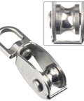 18 Pack M15 Stainless Steel Pulley Blocks With Swivel Hooks For Rope Lifting And Towing, Anti Rust Durable Single Pulley Block For Camping Hiking DIY Rigging, Wire Rope Handling, Outdoor Adventures And More Built Like A Tank. M15 stainless steel pulley block with swivel hook