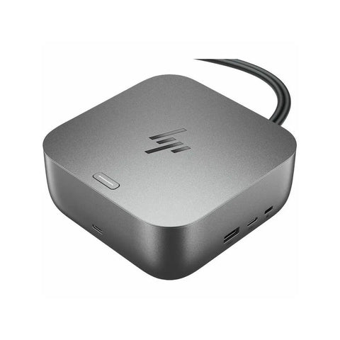 Beast Mode Thunderbolt 4 Docking Station With 280 Watt PD Fast Charging compact gray device showcasing USB and Ethernet ports.