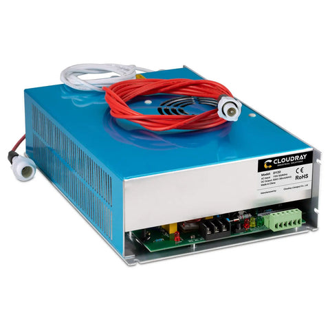 150W CO2 Laser Power Supply 110V PSU DY20 for RECI Z6 Z8 with red and white cables in blue casing