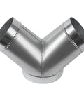 8 Inch To 6 Inch Y Shape Duct Splitter With Two 45 Degree Branches Galvanized Steel 3 Way Dust Collection Fitting For Exhaust Fans And Dryer Vents Easy Install Ducting Adapter And Hose Connector, showing galvanized steel construction.