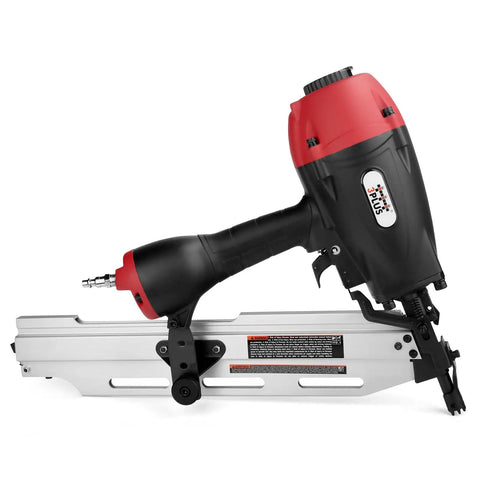Three In One Air Framing Nailer With Adjustable Magazine For Twenty One, Twenty Eight, Thirty Four Degree Nails in side view