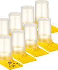 8 Pack Bee Water Feeders For Beehives, Beekeeping Watering Station For Outdoor Gardens, plastic water dispensers with yellow base
