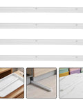Top Shelf White Plastic Cabinet Drawer Slides Six Pack Side Mount Runners, heavy duty polymer glides for smooth drawer access.
