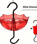 Ant Moat For Hummingbird And Oriole Feeders, 5 Oz Cup, 4 Pack, Clear Water Cup With Red Umbrella Design, Hanging Ant Guard