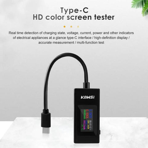USB C Power Meter And Tester For Go-To Voltage And Current Checks 4-30V 0-6.5A Digital Multimeter With LED Display