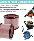 Two Pack Vacuum Filter Replacement Compatible With VF408, VF410P, Beast VFB511B 0201 And Cleva Industrial VF408B, with vacuums.