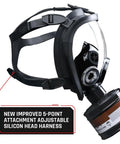Beefy Survival Respirator Mask For Smoke And Chemical Protection With Industry Standard 40mm Gas Filter Canister Compatibility