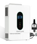 Real Deal 12000W Hybrid Solar Inverter With Built In Wifi And Zero Hassle Battery Free Setup For 48V Dc Up To 240V Ac Split Phase showing front view with controls.