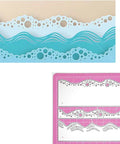 Beach Wave Metal Cutting Dies Set For Scrapbooking And Card Making, Summer Stencil And Embossing Templates, ocean themed craft dies