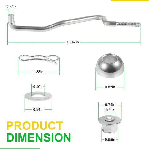 John Deere Front Draft Arm Kit Deck Lift Linkage Hanger Assembly For 102 105 115 125 135 145 155C D100 D105 D110 D120 D125 D130 D140 D150 D155 L100 L105 L107 L108 L110 L111 L118 L120 L130 LA105 LA115 LA120 LA125 X S E Series, 10.47in steel arm