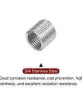Pack Of 20 M5 X 0.8 Helical Wire Thread Inserts In 304 Stainless Steel, 2D (10mm) Effective Length, coiled thread sleeve