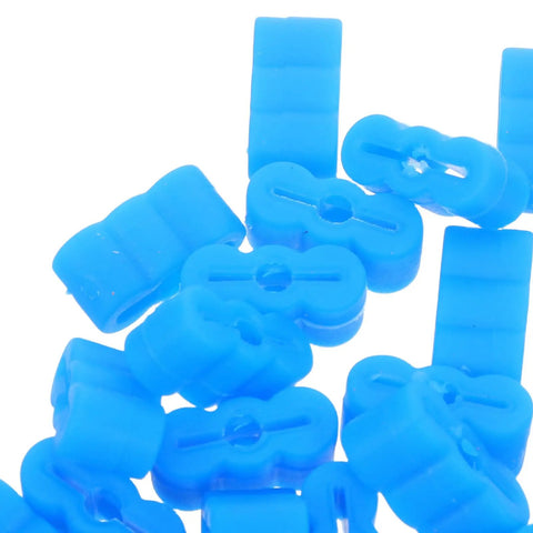 Blue rubber components from 20 Piece Drawer Slide Stopper Set With Rubber End Bumpers For No Squeak Quiet Smooth Drawers Replacement Hardware