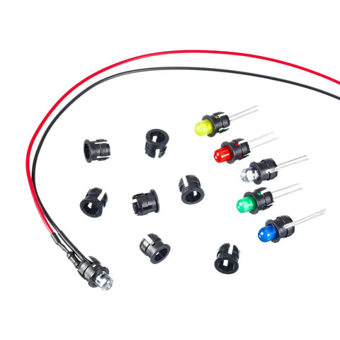 200 Pack 5mm LED Holder Clips Black Nylon Mounting Brackets For LED Bezel Display Panels And Socket Clips Built Tough