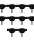 Ten Pcs 5mm Star Socket Cap Screws M5x10mm for CB Radio Mounting Brackets, black non-slip star head visible