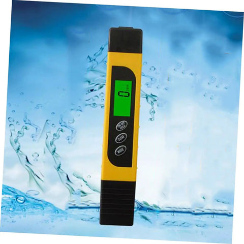Handheld Water Tester Digital Pen For Total Dissolved Solids And PH against water splash background