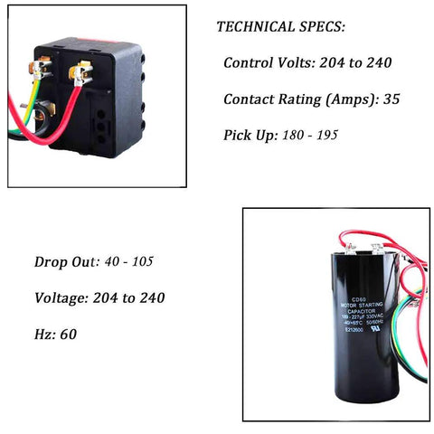 HVAC Hard Start Kit For 3 To 5 Ton AC Units Kickstart Your Air Conditioner With A High Performance Capacitor Kit shown with specs