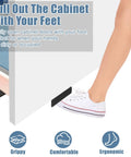 Foot Pull for Trash Cabinet Drawer With Touchless Hands Free Design showing use with a foot opening a full overlay cabinet