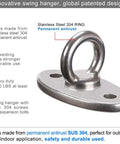 Heavy Duty Wall And Ceiling Mount Bracket For Suspension Gear With A 2800 LB Capacity Built Straight Up Solid to securely hold aerial yoga accessories.