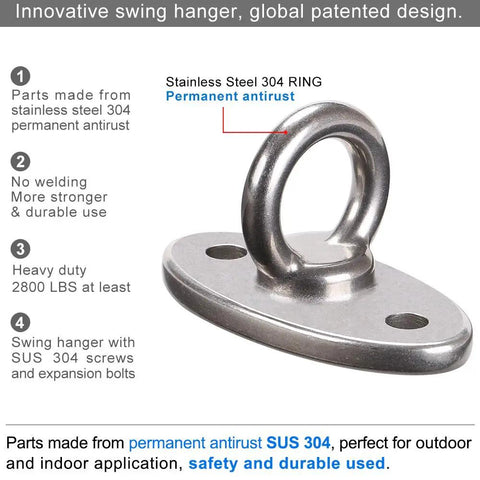 Heavy Duty Wall And Ceiling Mount Bracket For Suspension Gear With A 2800 LB Capacity Built Straight Up Solid to securely hold aerial yoga accessories.