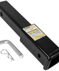 Trailer Hitch Extension 12 Inch 2 Inch Receiver Tube Extends Clearance For Recessed Hitches Fits 2 Inch Receiver 3500 Lb Capacity Includes 5/8 Inch Hitch Pin And Clip