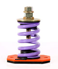 Heavy Duty Open Spring Mount Vibration Isolators 660 Lbs Capacity 1 Inch Deflection Purple Springs with Ribbed Rubber Pads