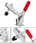 Beefy Lever Clamp Quick Release 500 Lbs Heavy Duty Clamp For Metalworking And Parts Clamping 227Kg Capacity Easy Install Four Flat Double Rocker Design For Stable Support, red handle