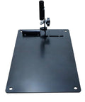 Durable Steel Golf Swing Plane Trainer Plate With Alignment Stick Holder, Portable Practice Aid, heavy-duty training equipment.