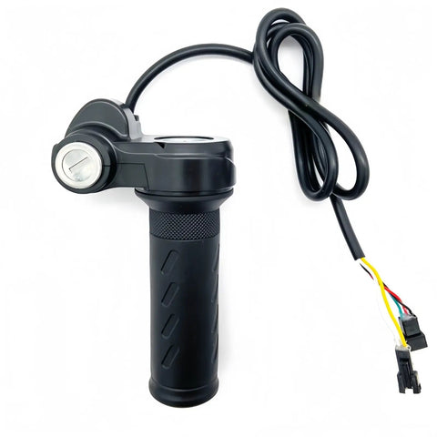 Full Twist Throttle Grip With 2 Keys for Ridstar Q20 Q20Lite Q20Pro H20 H26Pro Electric Bikes, black ergonomic handle with wiring