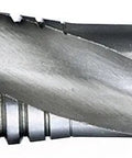 Close-up of a metal drill bit from 7 Piece Combination Tapping Drill Bit Set With Rapidaptor Quick Change Holder, ideal for mobile repairs.