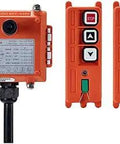 Industrial Heavy Duty Pro Grade Wireless Remote Control Transmitter With Stop Button And 2 Key Switch F21 2S AC DC Includes 2 Transmitters And 1 Receiver 65V To 440V Power Range IP65 Rugged Glass Fiber PA66 Body Easy Computer Setup