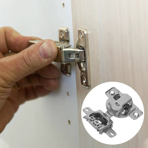 Two Pack Metal Cabinet Hinges With Soft Close Concealed Adjustable Folding Design for inward opening electrical cabinet doors