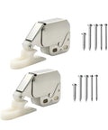 Cool Push To Open Touch Latches include two metallic latches and screws, ideal for handleless cabinets and easy installations.