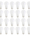 Efficient A19 LED Light Bulbs 60W Equivalent Soft White 2700K Non Dimmable 9W Energy Saver With E26 Standard Base 10,000 Hour Lifespan Ideal For Home Lighting 24 Pack