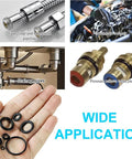 225-piece nitrile rubber O-ring kit with 18 sizes; black seals for automotive and plumbing applications