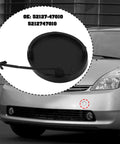 Front Bumper Tow Hook Cover Cap For Toyota Prius 2004 2009 Replacement Part 52127 47010 Weatherproof, Impact Resistant Plastic