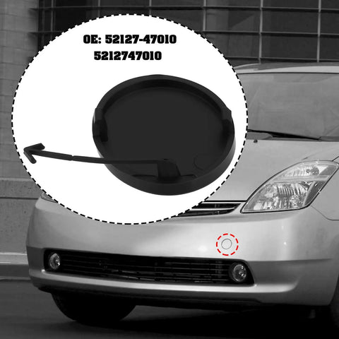 Front Bumper Tow Hook Cover Cap For Toyota Prius 2004 2009 Replacement Part 52127 47010 Weatherproof, Impact Resistant Plastic