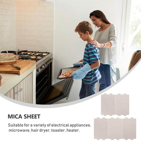 Seven Piece Microwave Mica Sheets Heat Resistant Insulation Plates Universal Waveguide Covers Replacement Parts for Microwave Ovens