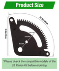 Beefed Up 25 Tooth Steering Sector Pinion Gear Rebuild Kit for John Deere dimensions diagram