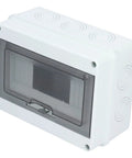 Outdoor 8 Way Circuit Breaker Enclosure With Transparent ABS Cover, IP65 Weatherproof Distribution Box, front view